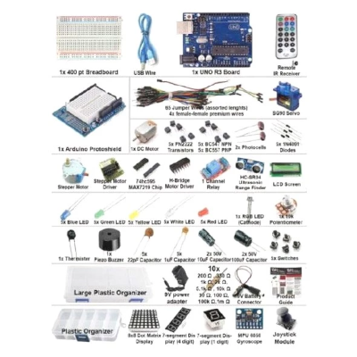 Arduino Uno (Rev.3) klooni mikro-ohjainkortti ja tarvikelajitelma