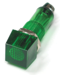 Hohtolamppukaluste 230Vac vihreä 10mm *