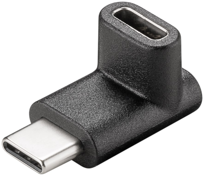 USB-liitinadapteri USB-C-uros/USB-C-naaras kulma