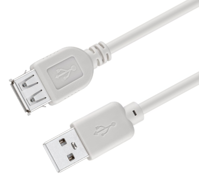 USB-jatkojohto A/A 3m harmaa