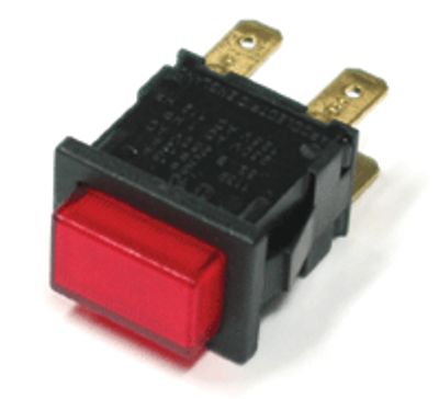 Painokytkin merkkivalolla 2xON-OFF 12A 250Vac punainen