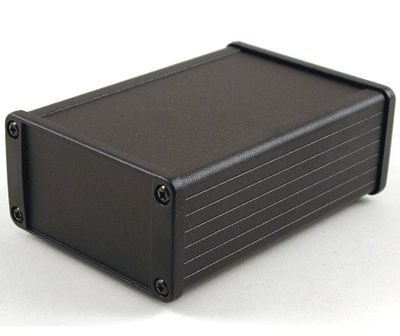 Alumiinikotelo IP65 130x87x47,1mm musta