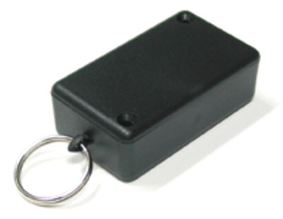 Muovikotelo avainrenkaalla 60x35x20mm musta