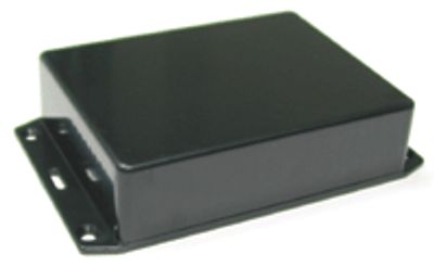 Muovikotelo kiinnityskulmilla 121x94x34mm musta