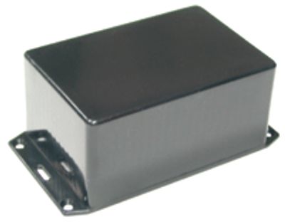 Muovikotelo kiinnityskulmilla 120x80x59mm musta