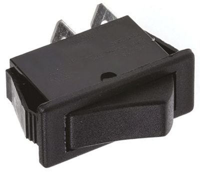 Keinuvipukytkin 16A 250Vac 1xOFF-ON musta