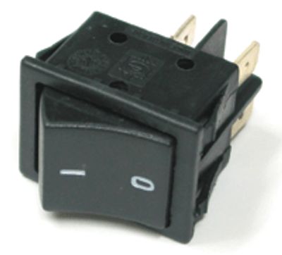 Keinuvipukytkin 15A 2xON-OFF, musta
