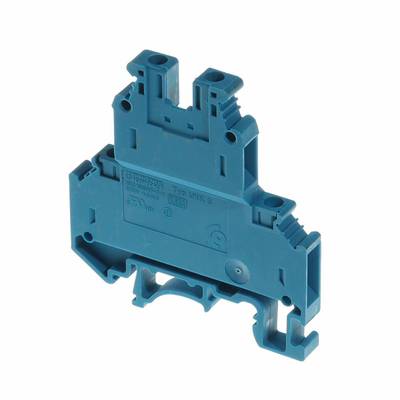 Riviliitin DIN-kiskoon 2x4,0mm² sininen