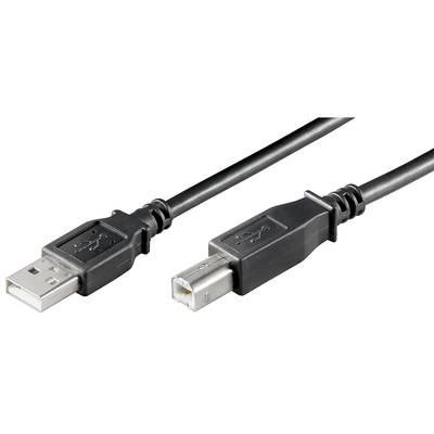 USB-liitäntäkaapeli 1.1/2.0 A/B musta 1m
