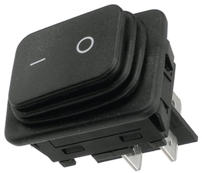 Keinuvipukytkin 2xON-OFF IP65 musta
