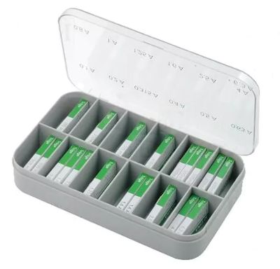 Lasiputkisulakelajitelma 5x20mm 0,1-6,3A hidas 200kpl (522.800)