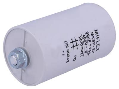 Moottorikondensaattori 32uF 450Vac M8