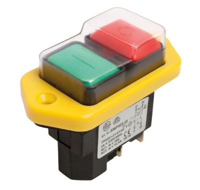 Painokytkin alijännitesuojalla 2xON-OFF 16A 230Vac