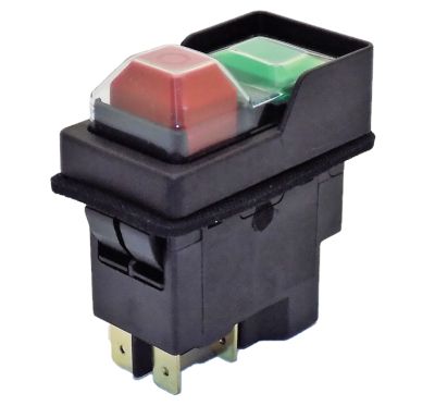 Painokytkin alijännitesuojalla 2xON-OFF 16A 230Vac