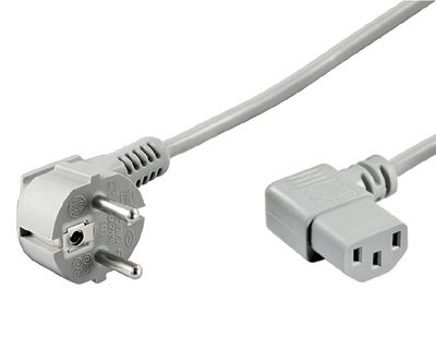 Kojeliitosjohto Schuko/C13 kulma harmaa 1,8m *