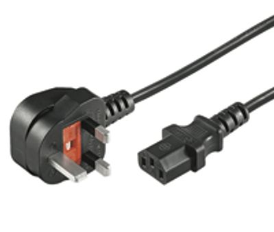 Kojeliitosjohto UK/C13 musta 1,8m