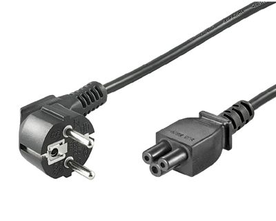 Kojeliitosjohto Schuko/C5 musta 3m