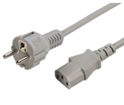Kojeliitosjohto Schuko suora/C13 suora harmaa 3m *