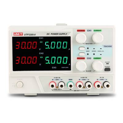 Säädettävä laboratorioteholähde 2x0-32V 2x0-5A lineaarinen