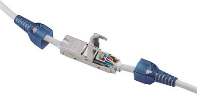 Cat6a-jatkoliitin 8/8-napainen (RJ45) suojattu STP/Cat6/Cat6a
