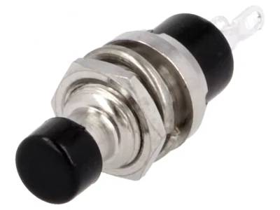 Painike, avautuva 1xON-(OFF), 1A 125V, musta