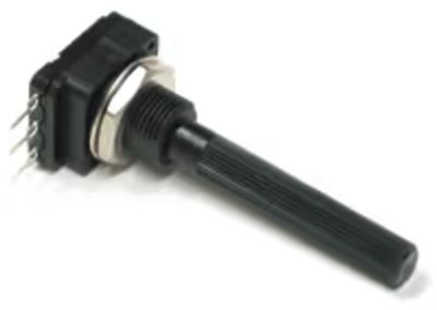 Hiilipotentiometri piiril. 6mm mono, 250kohm lineaarinen