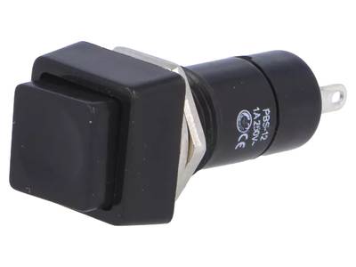 Painokytkin, 1xON-OFF, 3A 125V, musta Painokytkin, 1xON-OFF, 3A 125V, musta