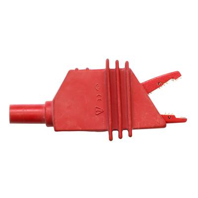 Hauenleukaliitin 4mm turvabanaaniliittimelle Cat 0 5000V punainen Hauenleukaliitin 4mm turvabanaaniliittimelle Cat 0 5000V punainen