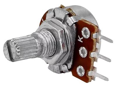 Hiilipotentiometri piirilevylle 6mm mono (0,125W) Hiilipotentiometri piirilevylle 6mm mono (0,125W)