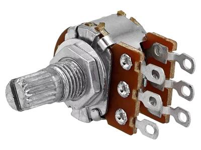 Hiilipotentiometri 6mm stereo (0,125W)