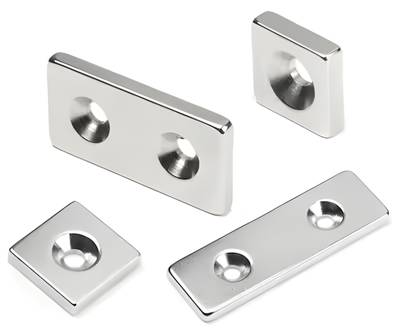 Neliskulmaiset neodyymimagneetit kiinnitysreiällä