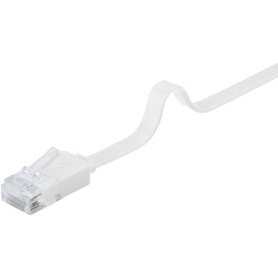 Cat6-liitäntäkaapeli litteä suojaamaton U/UTP valkoinen
