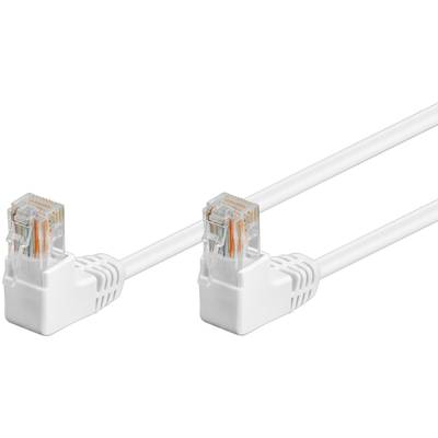 Cat5e-liitäntäkaapeli kulma/kulma suojaamaton U/UTP valkoinen