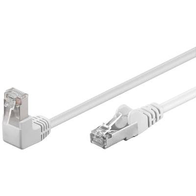 Cat5e-liitäntäkaapeli kulma/suora suojattu F/UTP valkoinen