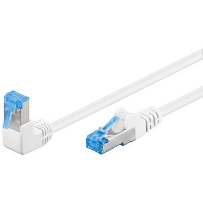 Cat6a-liitäntäkaapeli kulma suojattu (S/FTP) valkoinen Cat6a-liitäntäkaapeli kulma suojattu (S/FTP) valkoinen