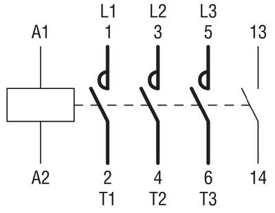Kontaktori piirilevylle 3xNO/1xNO 9A Kontaktori piirilevylle 3xNO/1xNO 9A