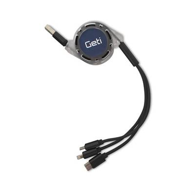 USB-liitäntäkaapeli USB-A/USB-C/USB-lightning/USB-micro 1,1m