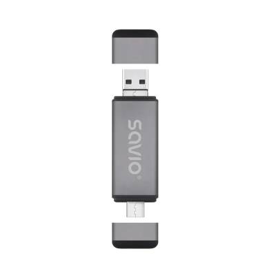 Muistikortinlukija USB-väylään USB-A/USB-C/micro-USB 2.0 SD/micro-SD