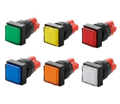 Painokytkin LED-merkkivalolla 1xON-ON LED/24Vac/dc (16mm)