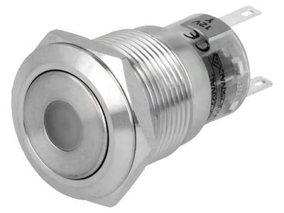 Painike LED-merkkivalolla 1xON-(ON) 0,5A IP67 12Vdc (19mm)