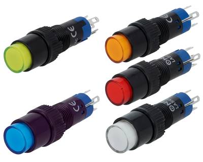 Painike LED-merkkivalolla 1xON-(ON) LED/24Vac/dc (8mm)