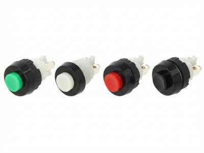 Painike sulkeutuva 1xOFF-(ON) 0,7A 250Vac (15,2mm)
