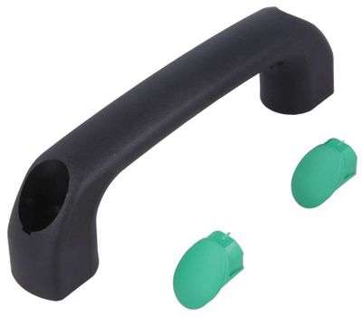 Laitekahva polyamidi 145x40mm musta/vihreä *
