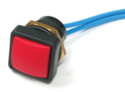 Painike, sulkeutuva 1xOFF-(ON), 0,4A 32Vac, IP67, punainen *