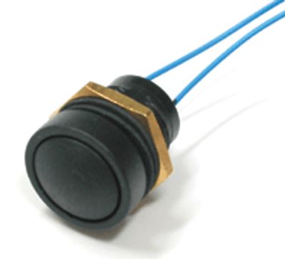 Painike, sulkeutuva 1xOFF-(ON), 0,4A 32Vac, IP67, musta