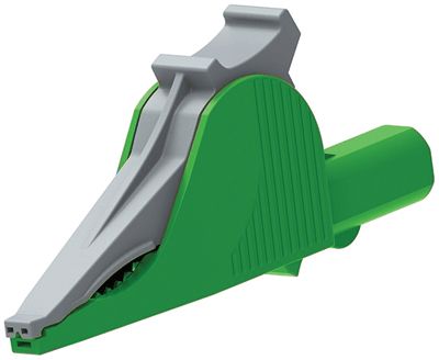 Hauenleukaliitin 4mm turvabanaaniliittimelle Cat III 1000V vihreä (5066-IEC-GN)