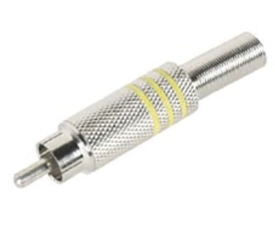 RCA-pistoke uros metalli keltainen *