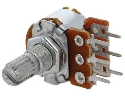 Hiilipotentiometri piirilevylle 6mm stereo 2x50kohm lineaarinen