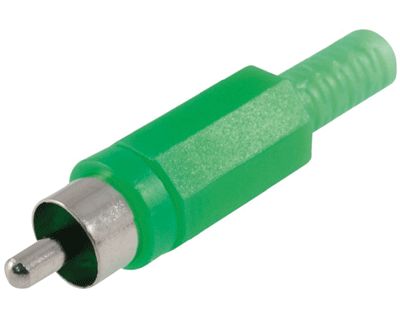 RCA-pistoke uros muovi vihreä