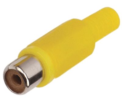 RCA-jatkopistoke naaras muovi keltainen